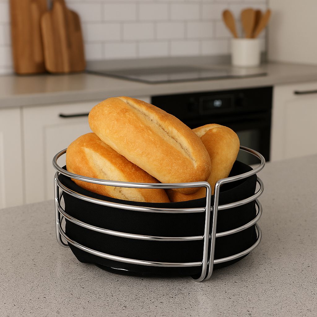 Premium Multi-use Decorative Basket – Round Metal Wire