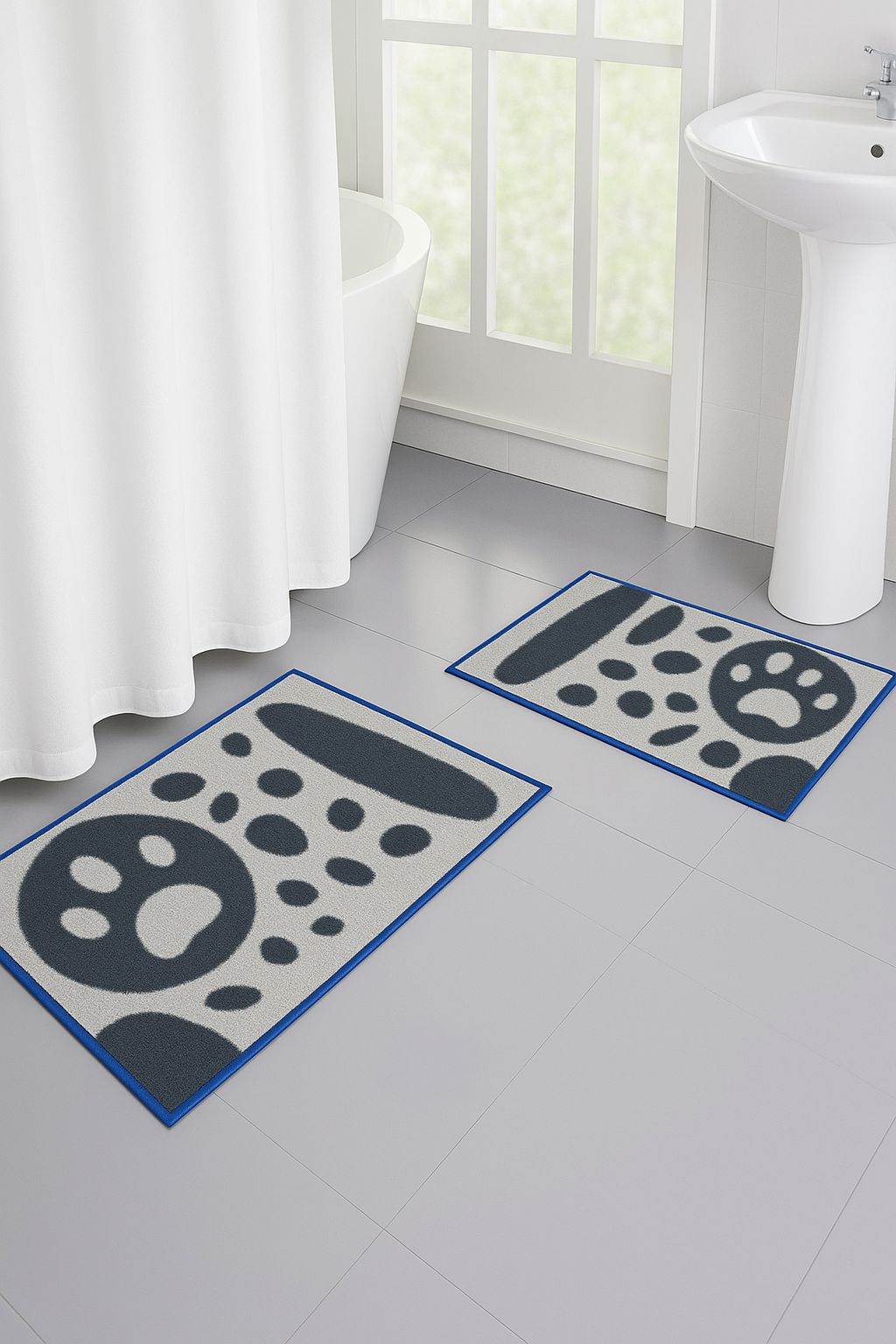 Natural Cotton Mat Set - Pixels