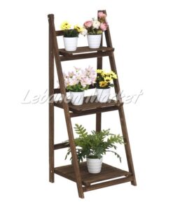 Premium Wooden Folding Ladder Shelf – 3 Layers