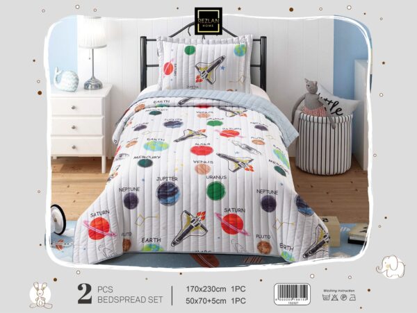 Premium Kids Bedspread Set – Planets