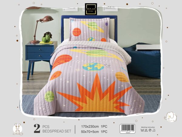 Premium Kids Bedspread Set – Solar System