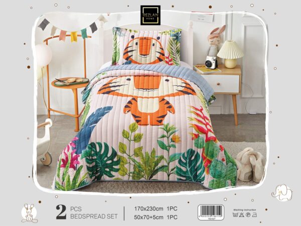 Premium Kids Bedspread Set – Tiger