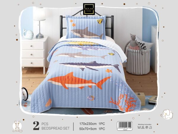 Premium Kids Bedspread Set – Sharks