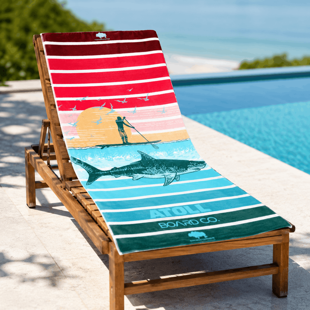 Premium Beach Towel - Sail Shark