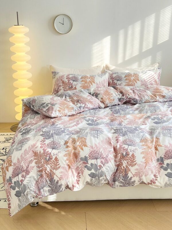 Deluxe Duvet Cover Set – Plant Pattern - Image 2