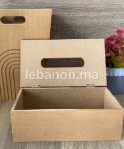 Luxurious Wooden Tissue Box & Waste Basket Set – Rainbow - Image 2