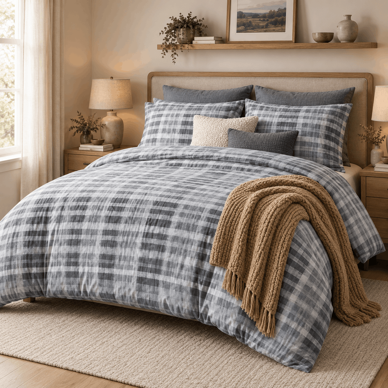 Deluxe Duvet Cover Set – Black & Gee