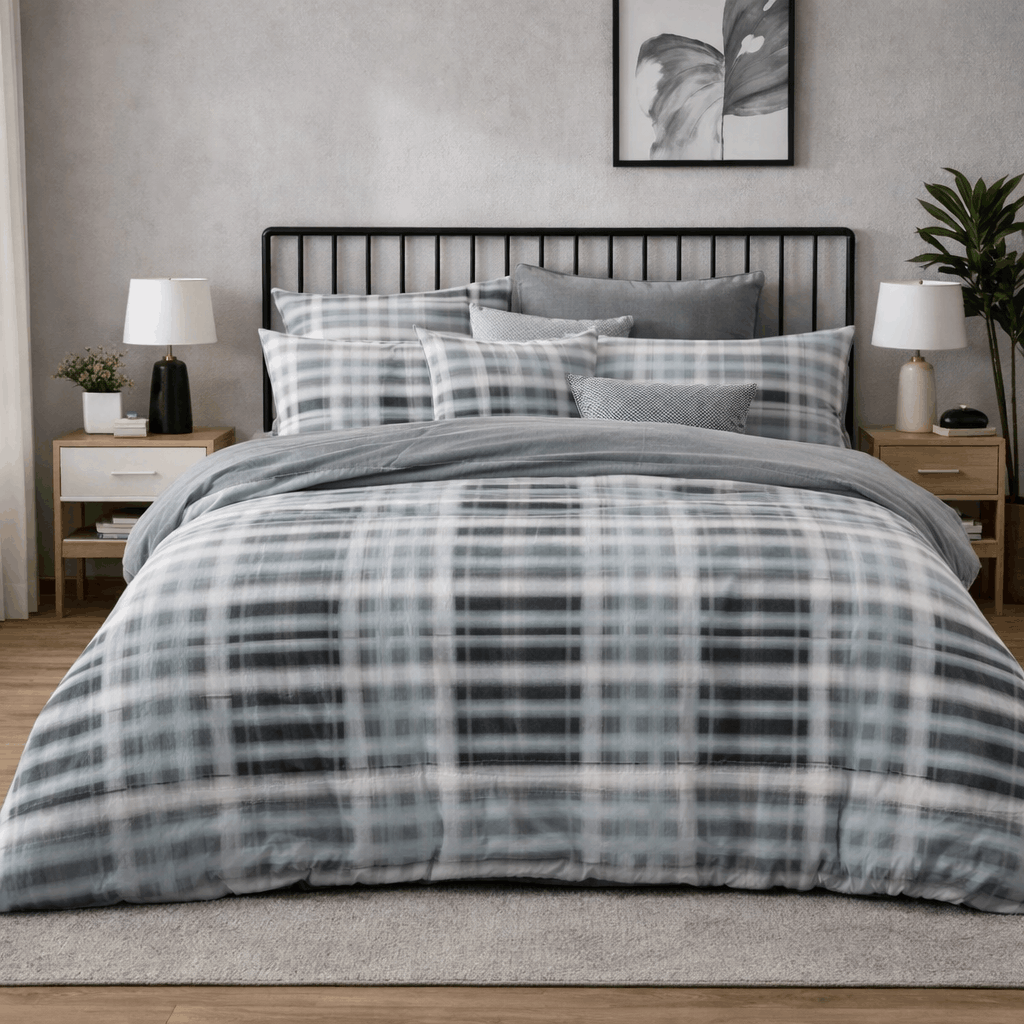 Deluxe Duvet Cover Set – Black & Gee