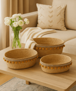 Luxurious Woven Basket   –Sisal