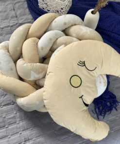 Braided Crib Bumper and knot Pillow - Be Moon