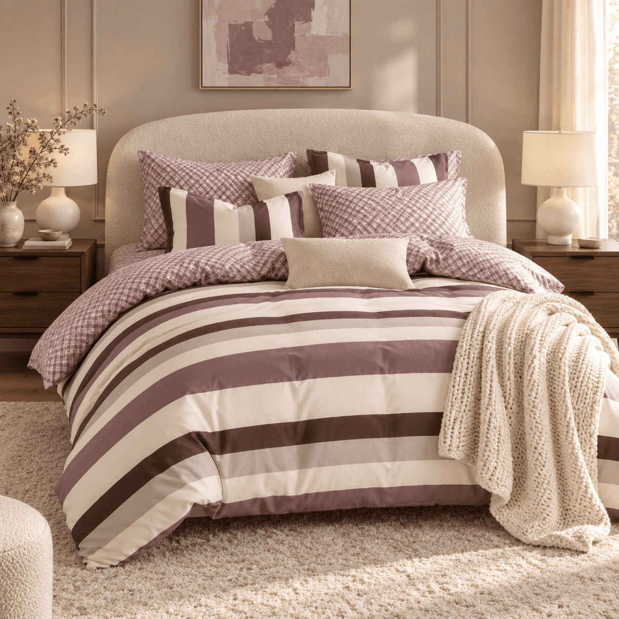 Deluxe Duvet Cover Set - Stripy