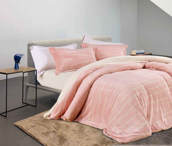 Premium Comforter Set – Zebra Pink