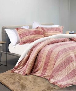 Premium Comforter Set – Rosy Stripe