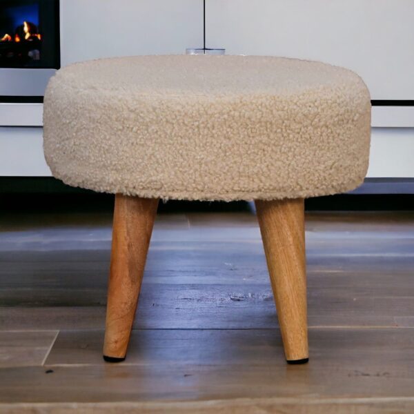 Decorative Faux Fur Stool - Petite