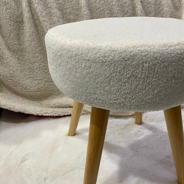 Decorative Faux Fur Stool - Petite - Image 4