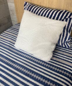 Alternative view of Premium Fitted Sheet Set  – Navy Stripe
