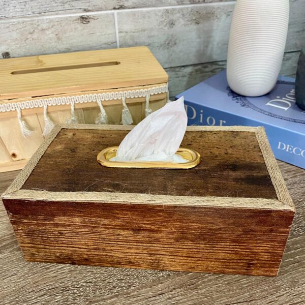 Luxurious Tissue Box – Beige Stripe