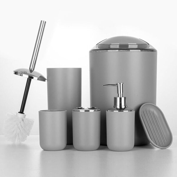 Premium Bathroom Accessories Set 6 Pieces - Simple