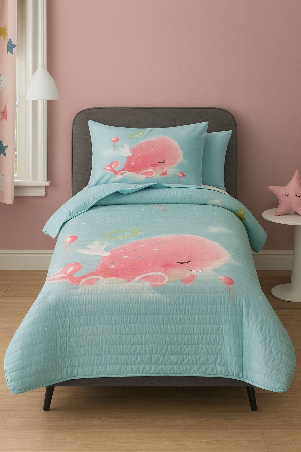 3D Duvet Cover Set – Pinky Whale