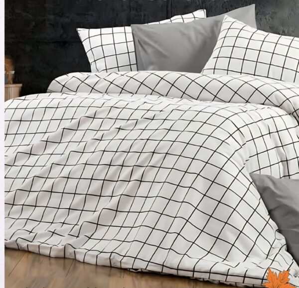 Deluxe Cotton Duvet Cover Set – Chekered