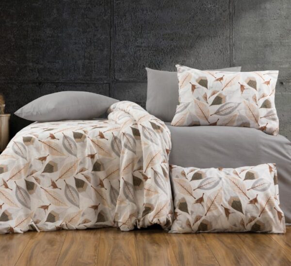 Deluxe Cotton Duvet Cover Set – Leaves