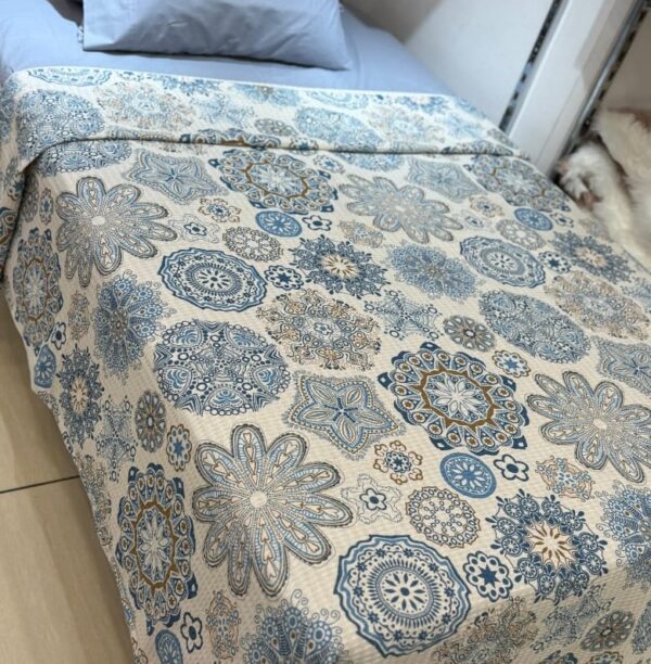 Pique Summer Blanket - Blue Floral