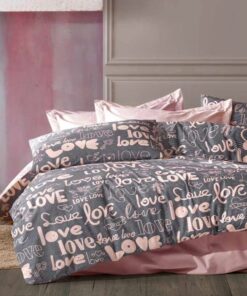 Deluxe Cotton Duvet Cover Set – Love Pink
