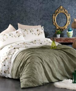 Deluxe Cotton Duvet Cover Set – Moss Greeny