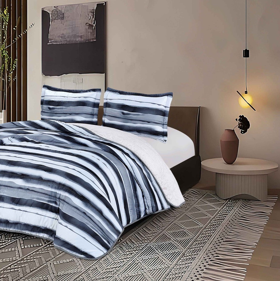 Deluxe Bedspread Set – Darky Stripe