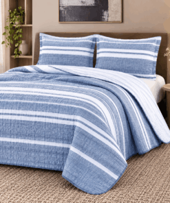 Deluxe Bedspread Set – Grayte Stripe