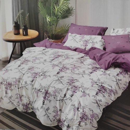 Deluxe Duvet Cover Set – Purple Leaves