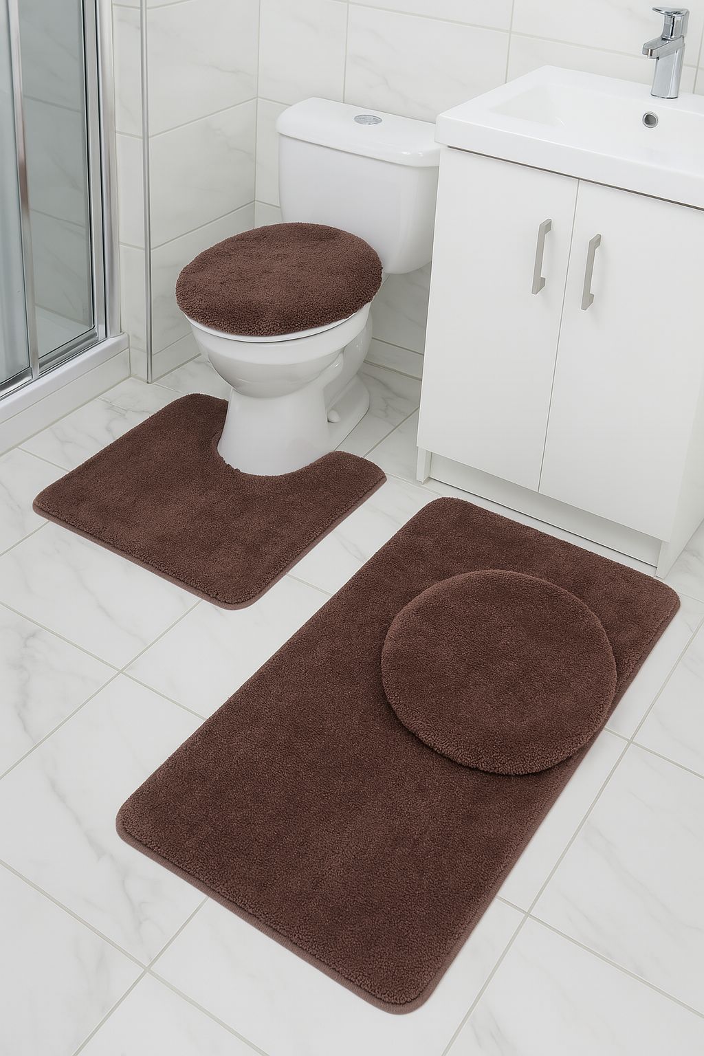 Bath Mat Set of 3 - Plain