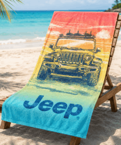 Premium Beach Towel - Jeep