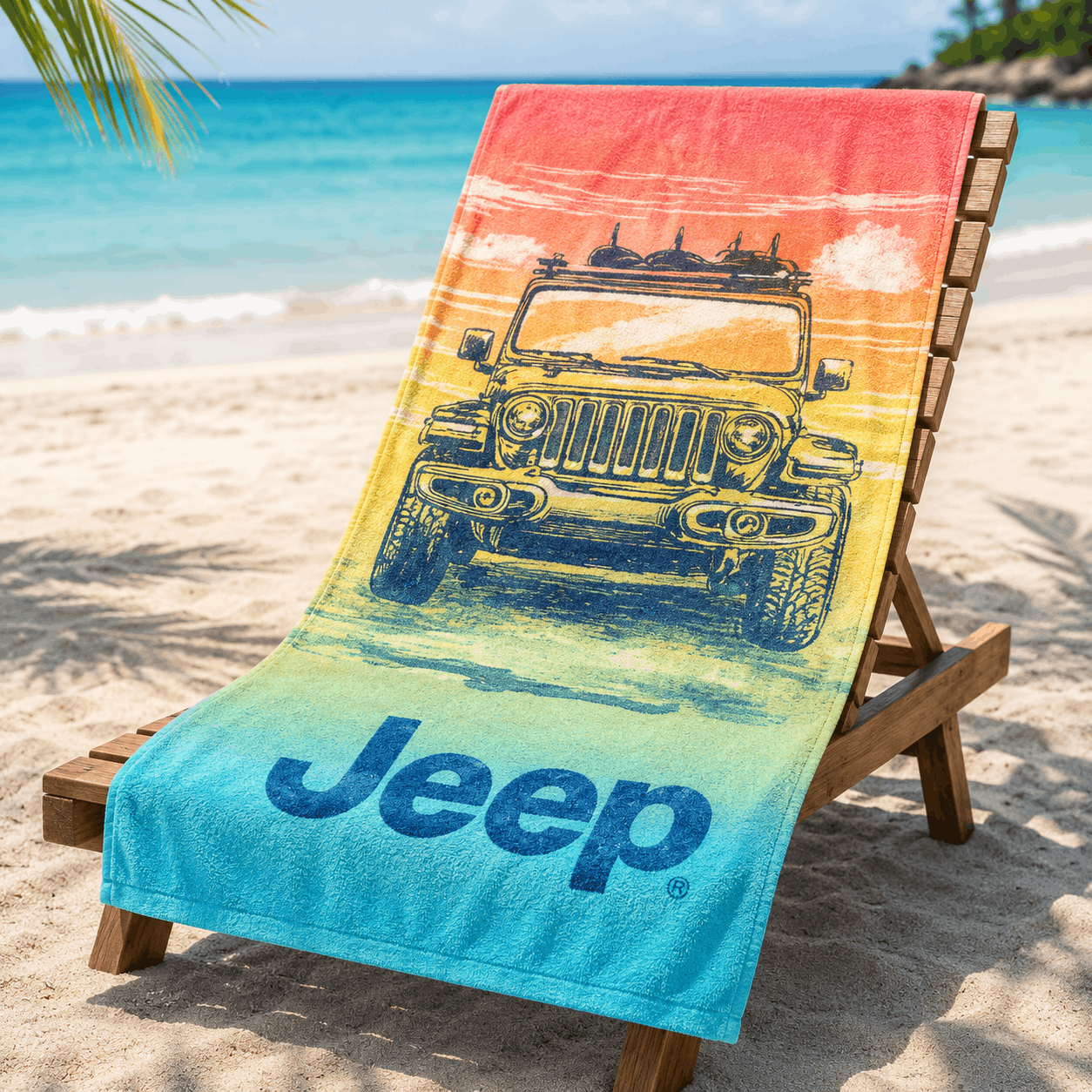 Premium Beach Towel - Jeep
