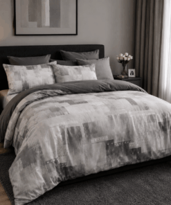 Deluxe Duvet Cover Set – Black & White Pattern
