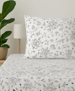 Patterned Fitted Sheet  - Mini Rose