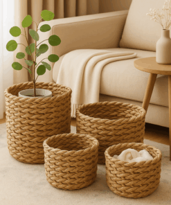 Alternative view of Luxurious Woven Basket – Flower Pot