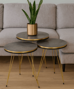 Luxurious Table Set – Gray Marble