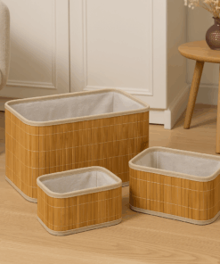 Luxurious Woven Basket – Bamboo Set