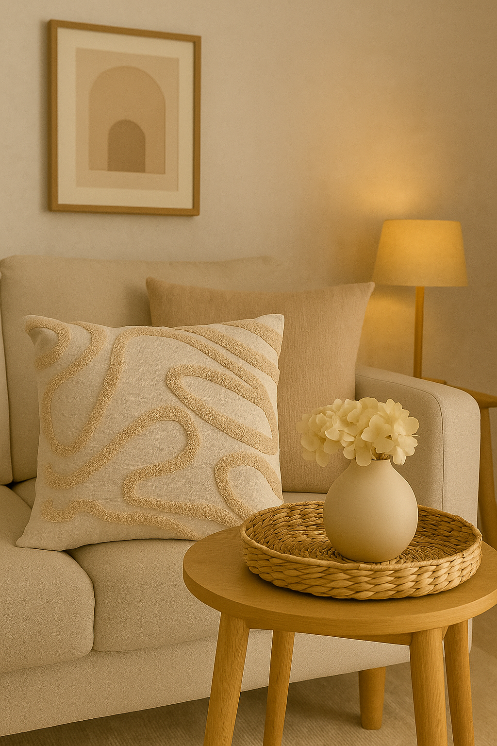 Premium Cushion - Beige One