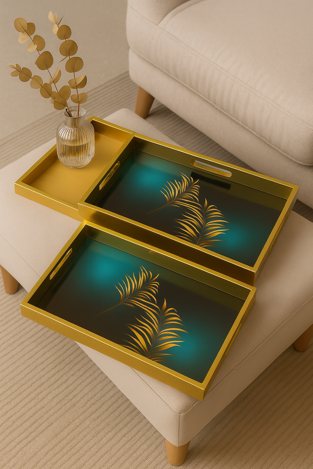 Trays Set of 2 – Queen Feathers