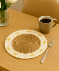 Woven Placement  – Whity Round