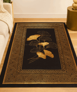 Stylish Rug 180 x 120 cm - Black & Gold