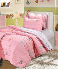 Deluxe Bedspread Set – pinky Letter