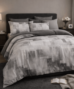 Deluxe Duvet Cover Set – Black & White Pattern