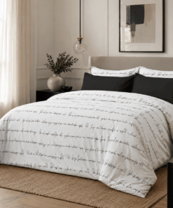 Deluxe Cotton Duvet Cover Set – Letter