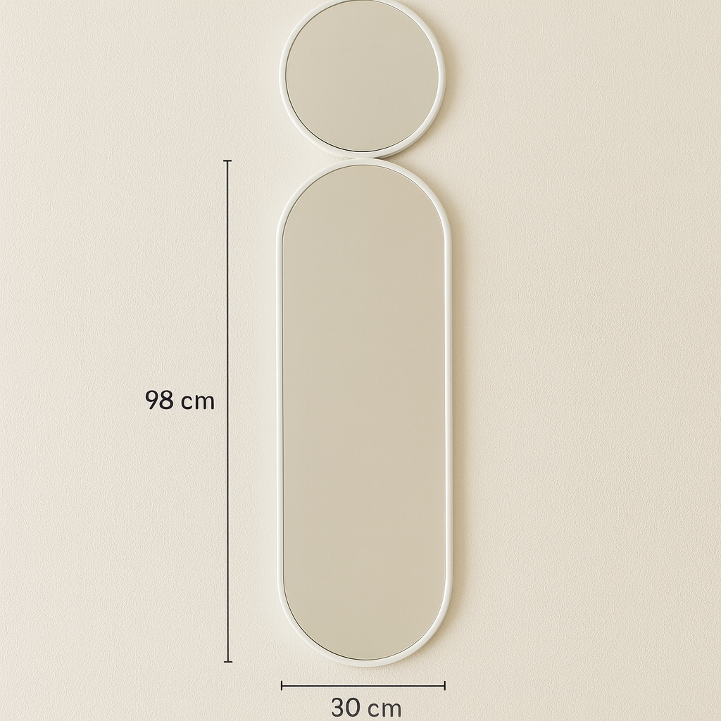 Luxurious Mirror - Roud Mirror 2 Pcs - Image 2
