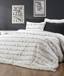 Deluxe Cotton Duvet Cover Set – Letter