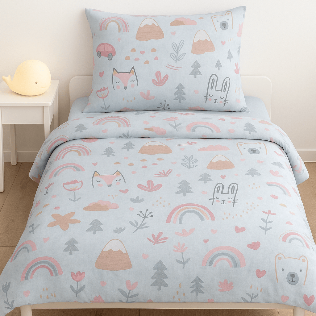Poly Cotton Duvet Cover Set – Rainbow