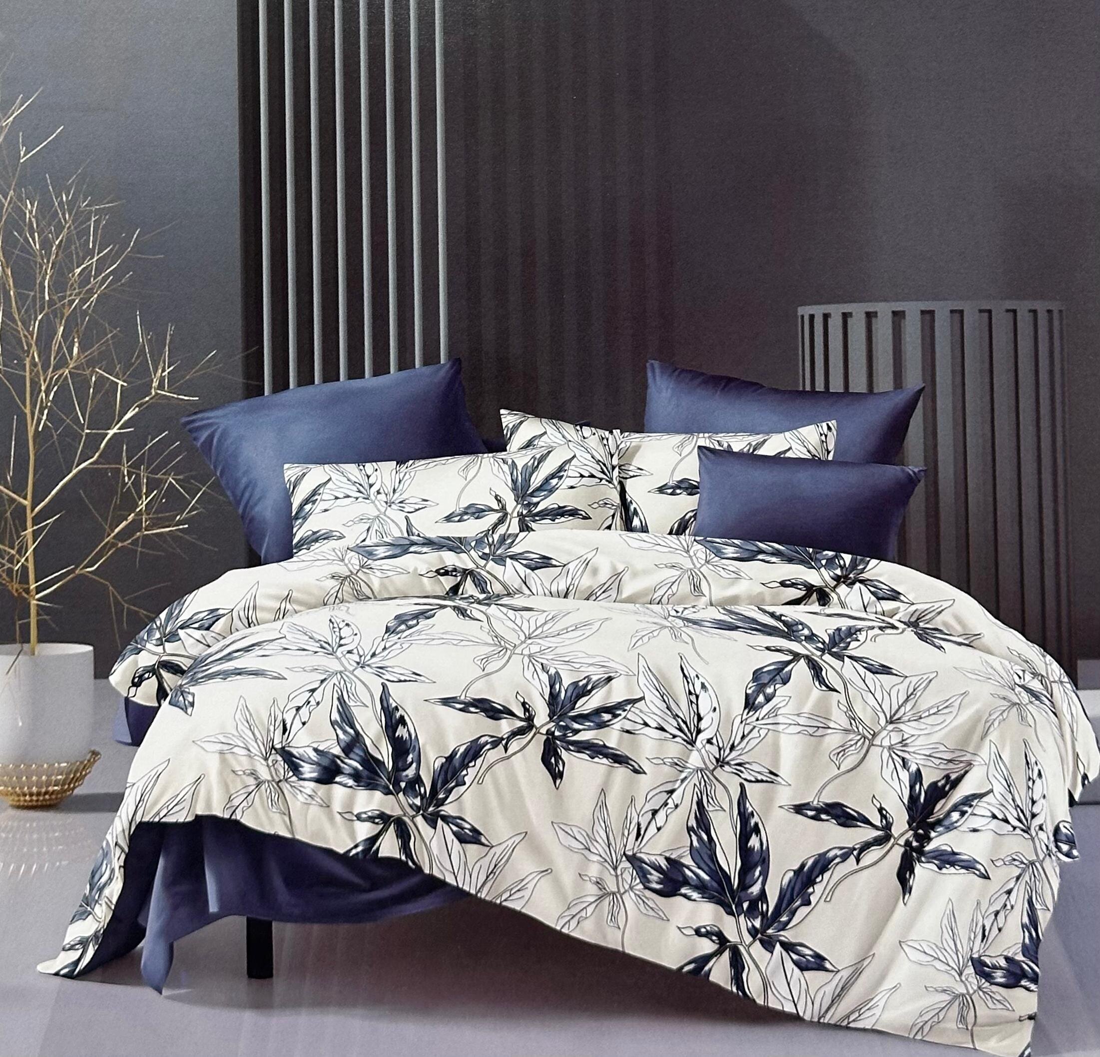 Premium Comforter Set – Navy Rose